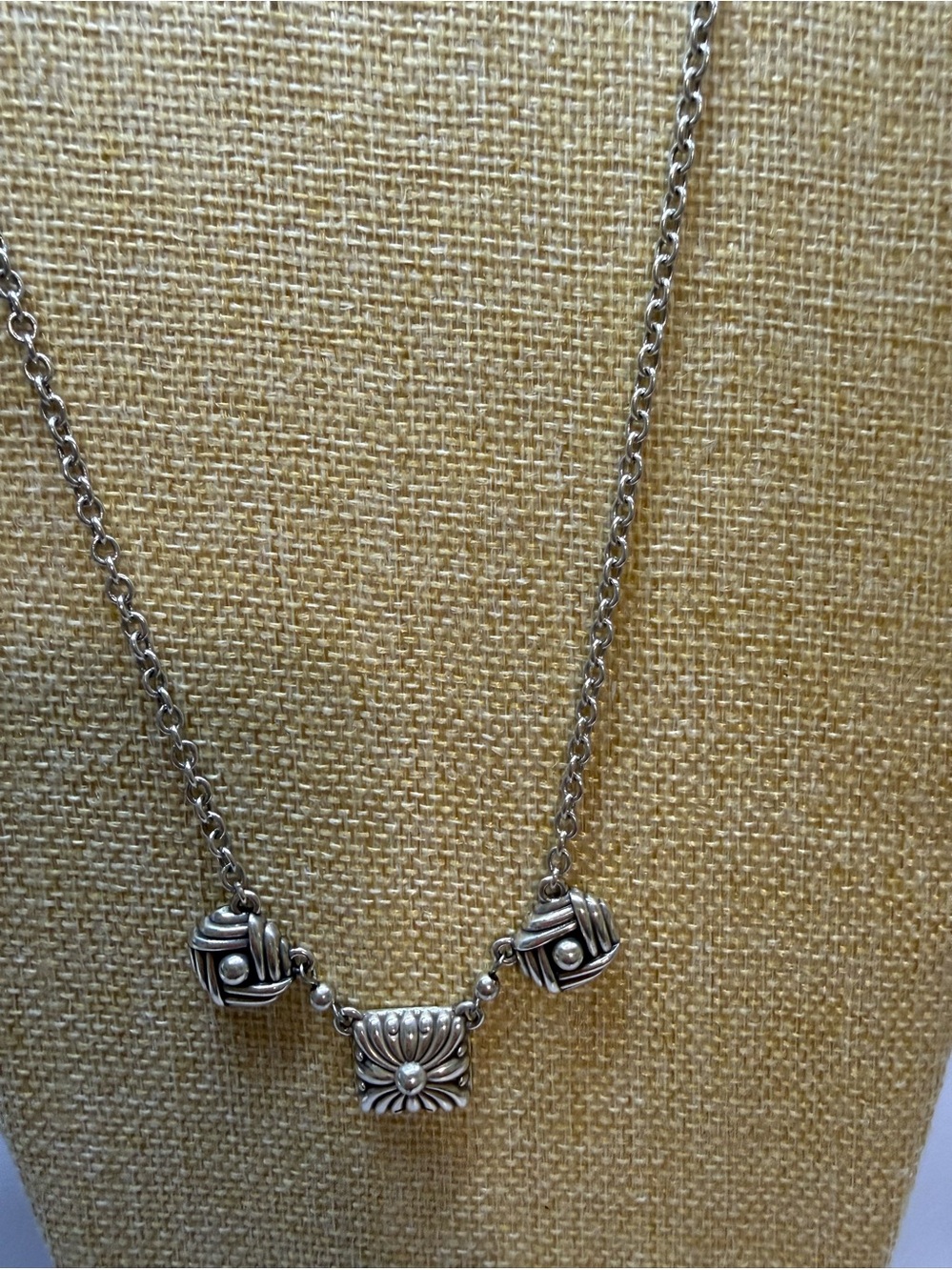 Brighton Style Silver Tone Pendant Necklace